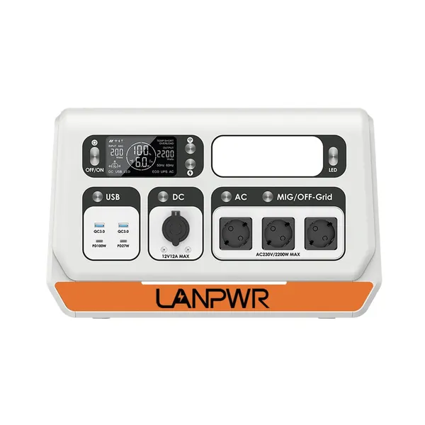 LANPWR 2400 PRO 2200W 2048Wh All-in-One-Balkon-Solarsystem