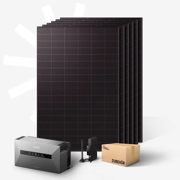 Solaranlage TopCon 3000-10.000Wp mit Speicher Anker SOLIX Solarbank Max