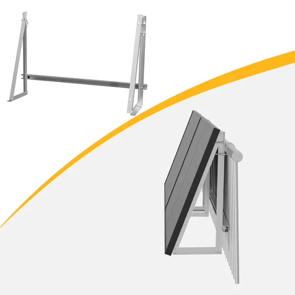 Powerness Aufständerung Solarmodul Halterung Balkonkraftwerk für Balkon Haken (rund)