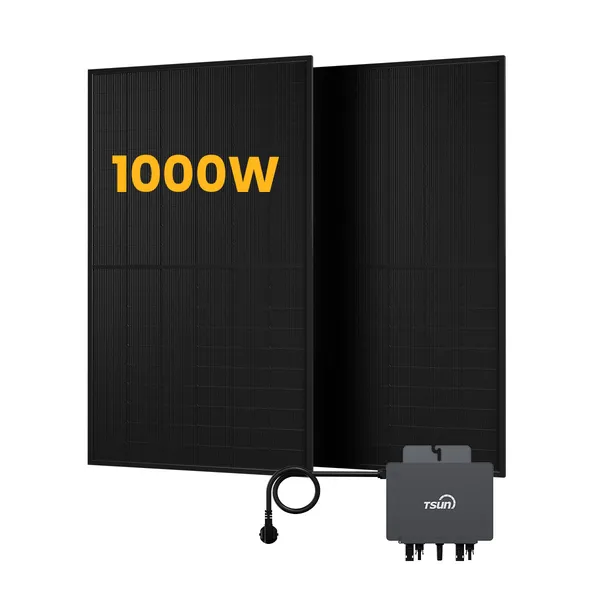 Powerness Balkonkraftwerk Set, 900/1000Wp Bifaziale Solaranlage, 800W TSUN TSOL-MX800Lite Wechselrichter, Sonderangebot
