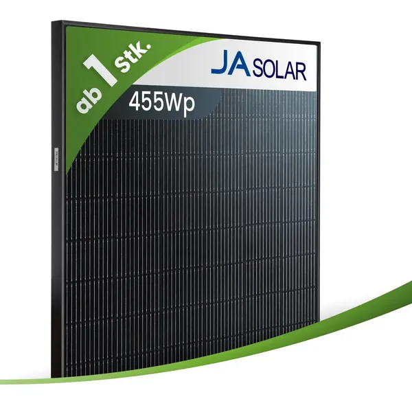 JA Solar 455Wp JAM54D41-LB Bifazial Glas-Glas Fullblack