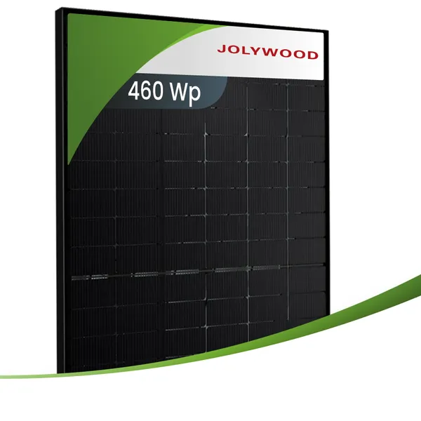 Jolywood 460Wp JW-HD96N-R2 Glas-Glas Bifazial Fullblack Transparent