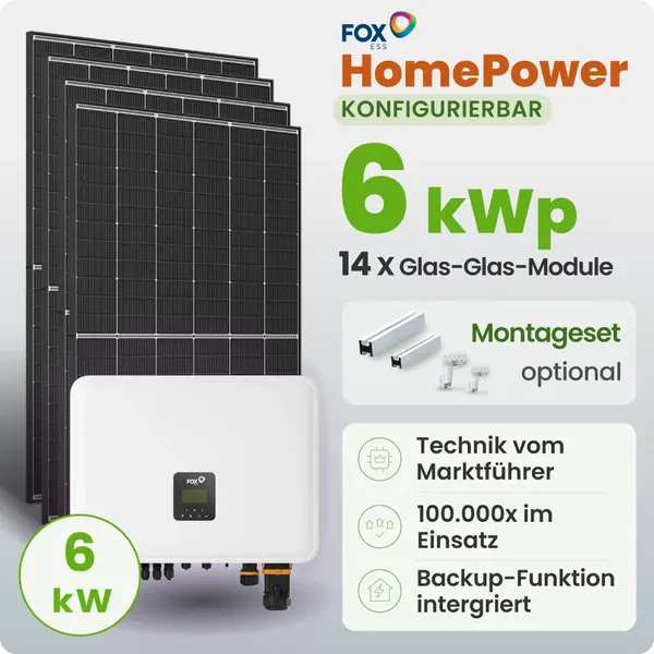 Tepto HomePower 6 kWp Sunpro FoxEss PV-Anlage Speicher erweiterbar