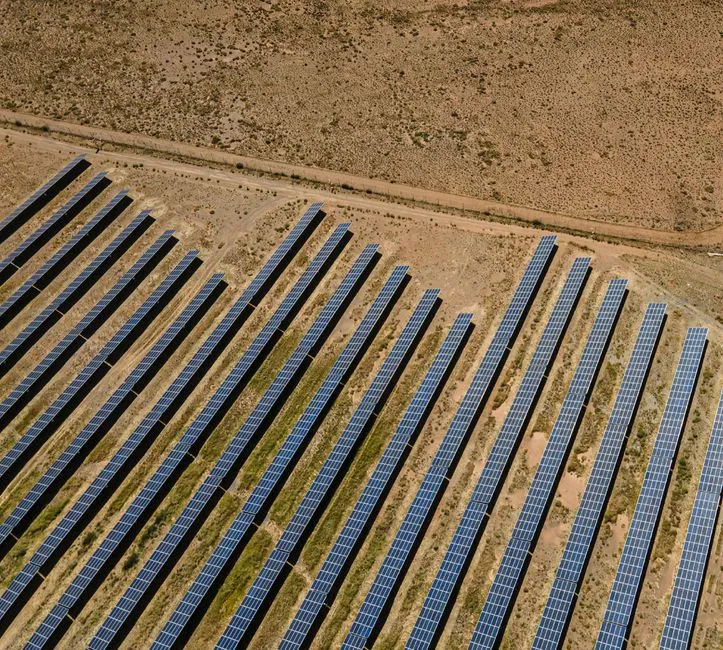Eine Solarfarm In Der Wüste