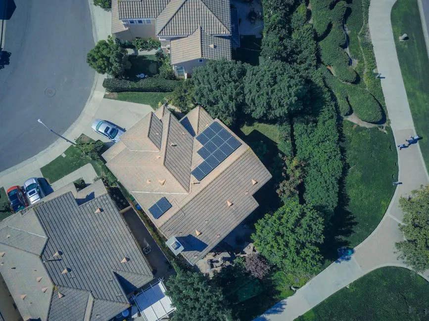 Solaranlage auf einem Norddach