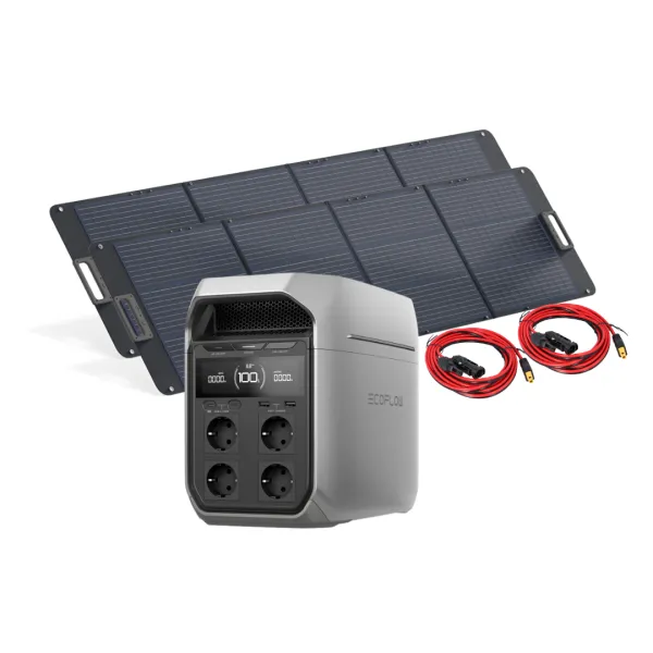 EcoFlow Set Delta 3 Plus Powerstation und 2x 200 Watt Solarmodul