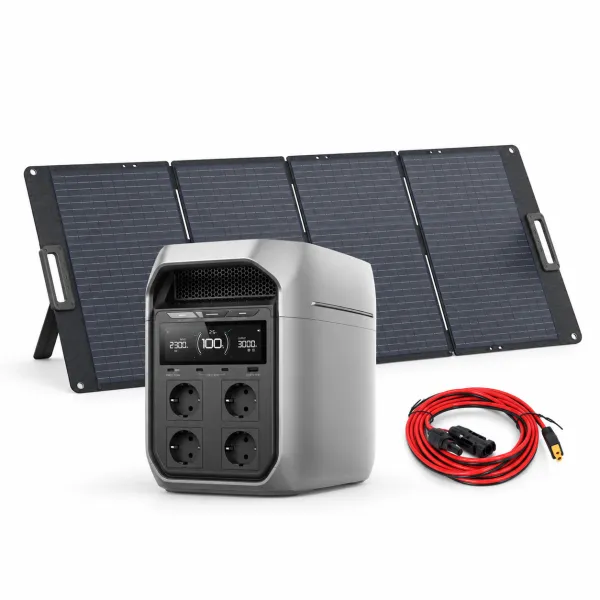 EcoFlow DELTA 3 Max Plus Solar Set 2048Wh 3000W - BMZ 400W - Controller - XT60