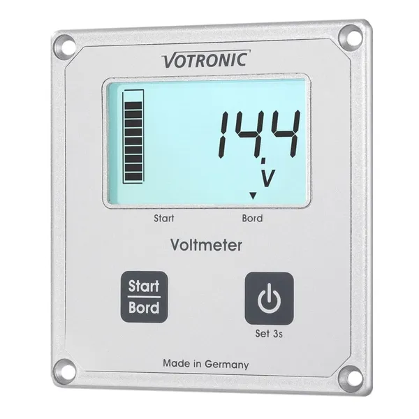Votronic 1256 LCD-Voltmeter S für SR u. MPP Laderegler