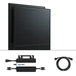 Balkonkraftwerk HMS-800W-2T 2x Aiko 455Wp Fullblack N-Type ABC